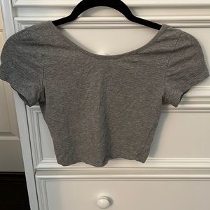 //BRANDY MELVILLE// Light Grey Crop Top